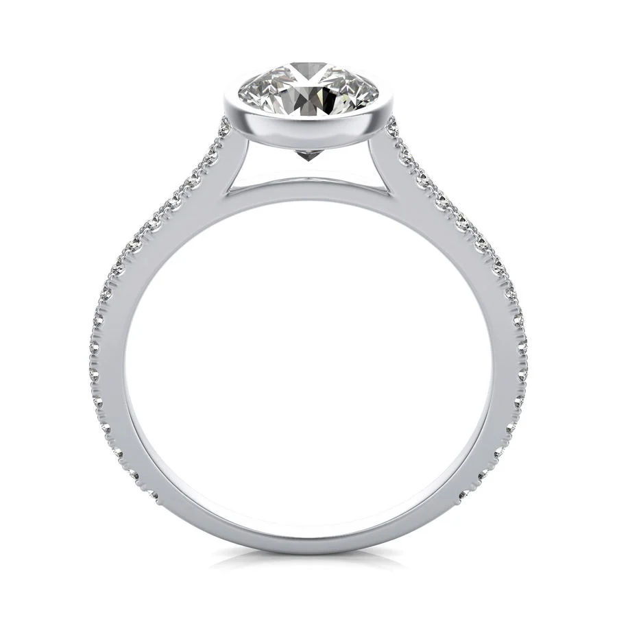 Cathedral Bezel Engagement Ring - Image 2