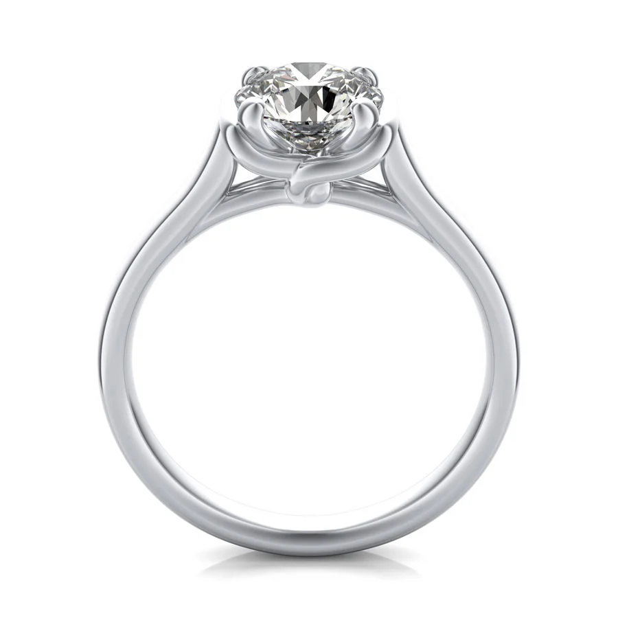 Cathedral Solitaire Engagement Ring - Image 2