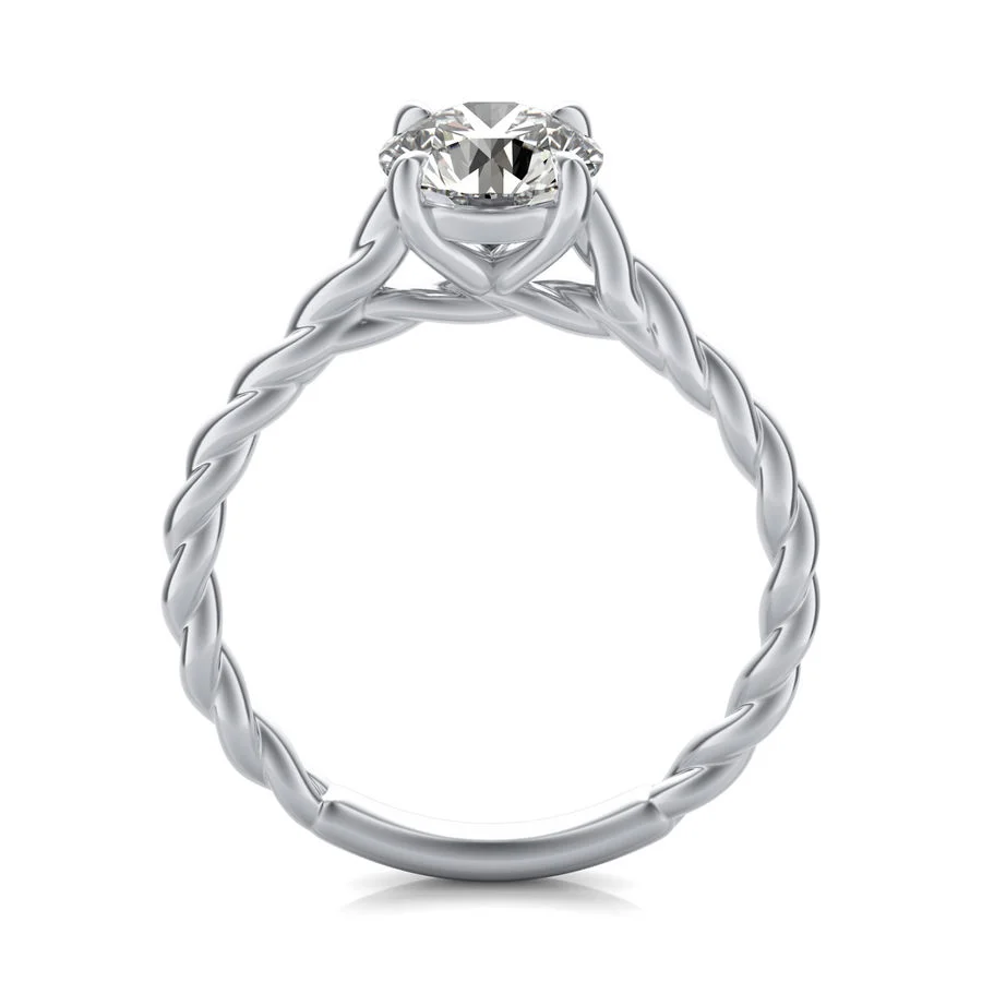 Cathedral Solitaire Engagement Ring - Image 2