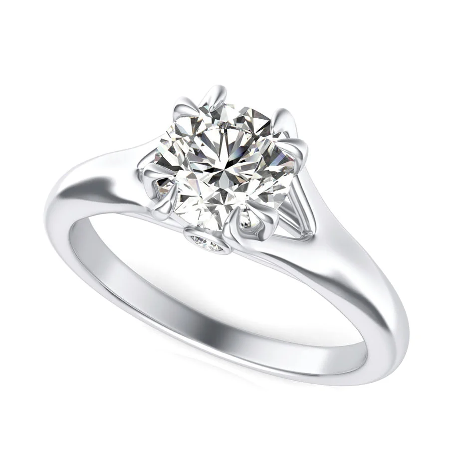 Cathedral Solitaire Engagement Ring - Custom Builder - SKU 329500