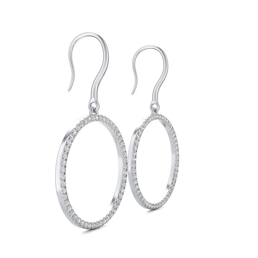Circle Drop Earrings - Image 2
