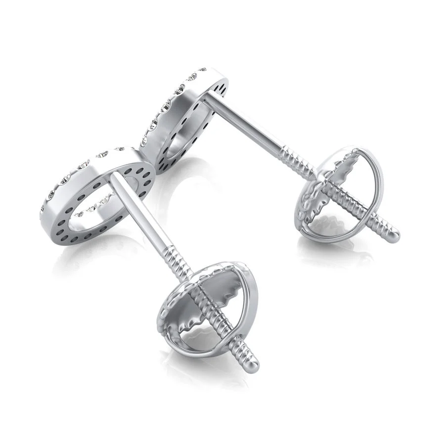 Circle Stud Earrings - Image 2
