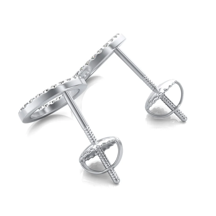 Circle Stud Earrings - Image 2