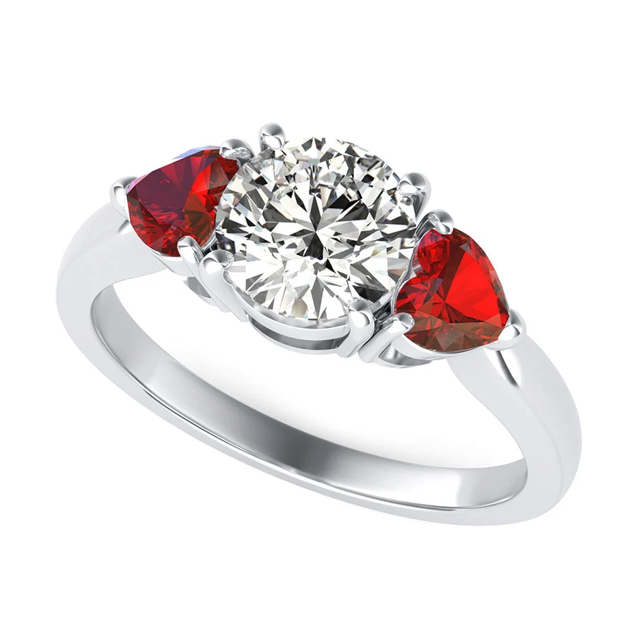 Classic Basket Three Stone Engagement Ring - Custom Builder - SKU 401539