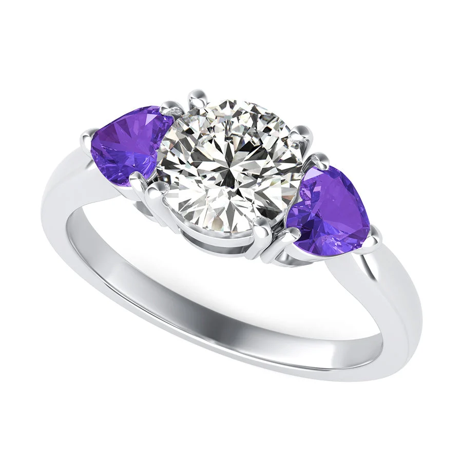 Classic Basket Three Stone Engagement Ring - Custom Builder - SKU 401539