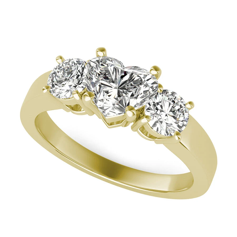 Classic Basket Three Stone Engagement Ring - Custom Builder - SKU 401539