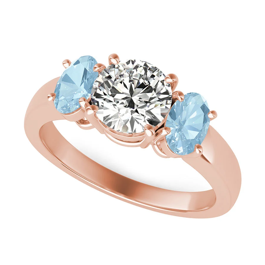 Classic Basket Three Stone Engagement Ring - Custom Builder - SKU 401539