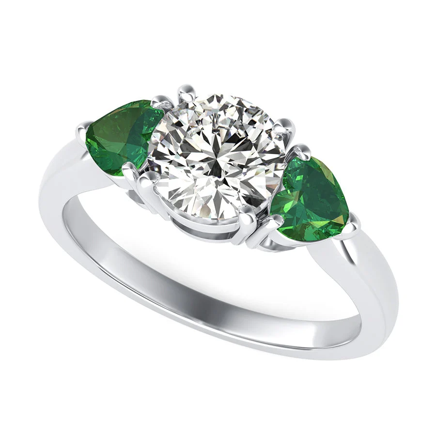 Classic Basket Three Stone Engagement Ring - Custom Builder - SKU 401539