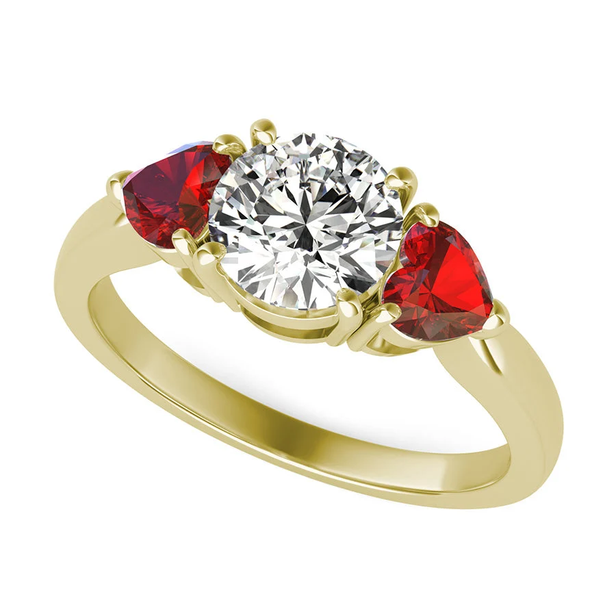 Classic Basket Three Stone Engagement Ring - Custom Builder - SKU 401539