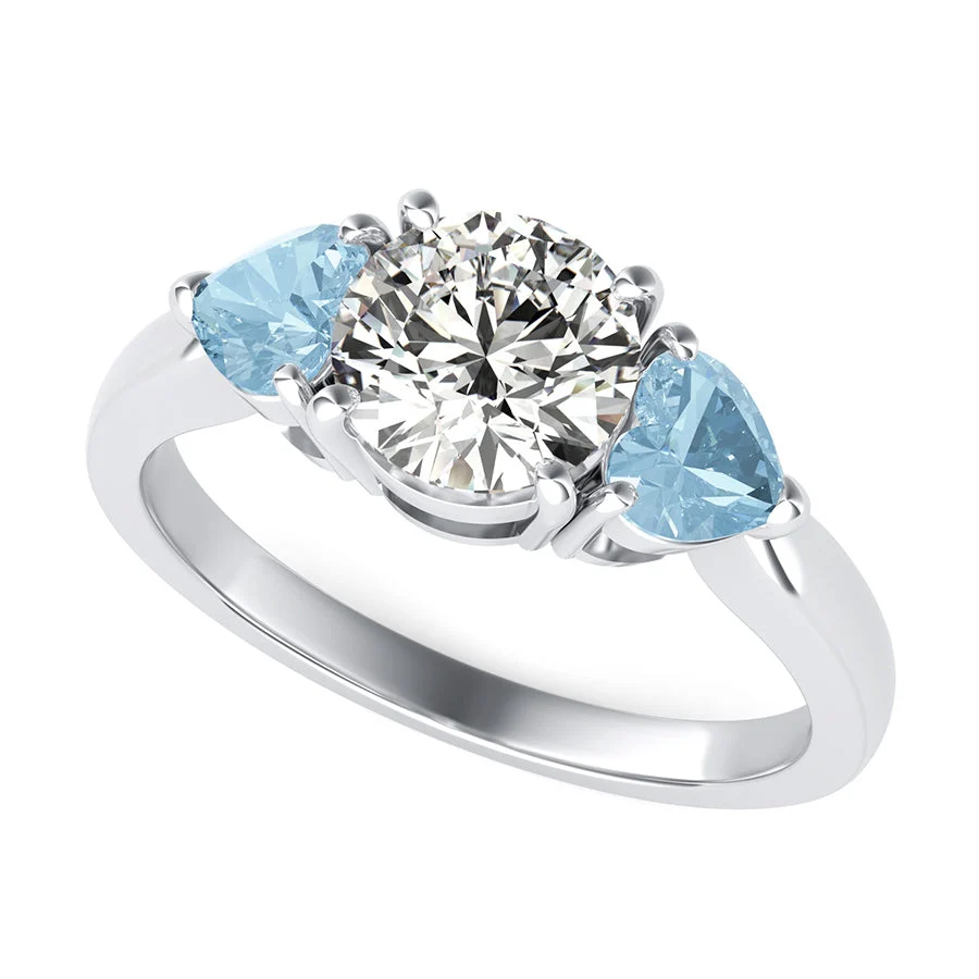Classic Basket Three Stone Engagement Ring - Custom Builder - SKU 401539