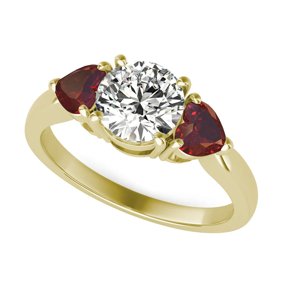 Classic Basket Three Stone Engagement Ring - Custom Builder - SKU 401539