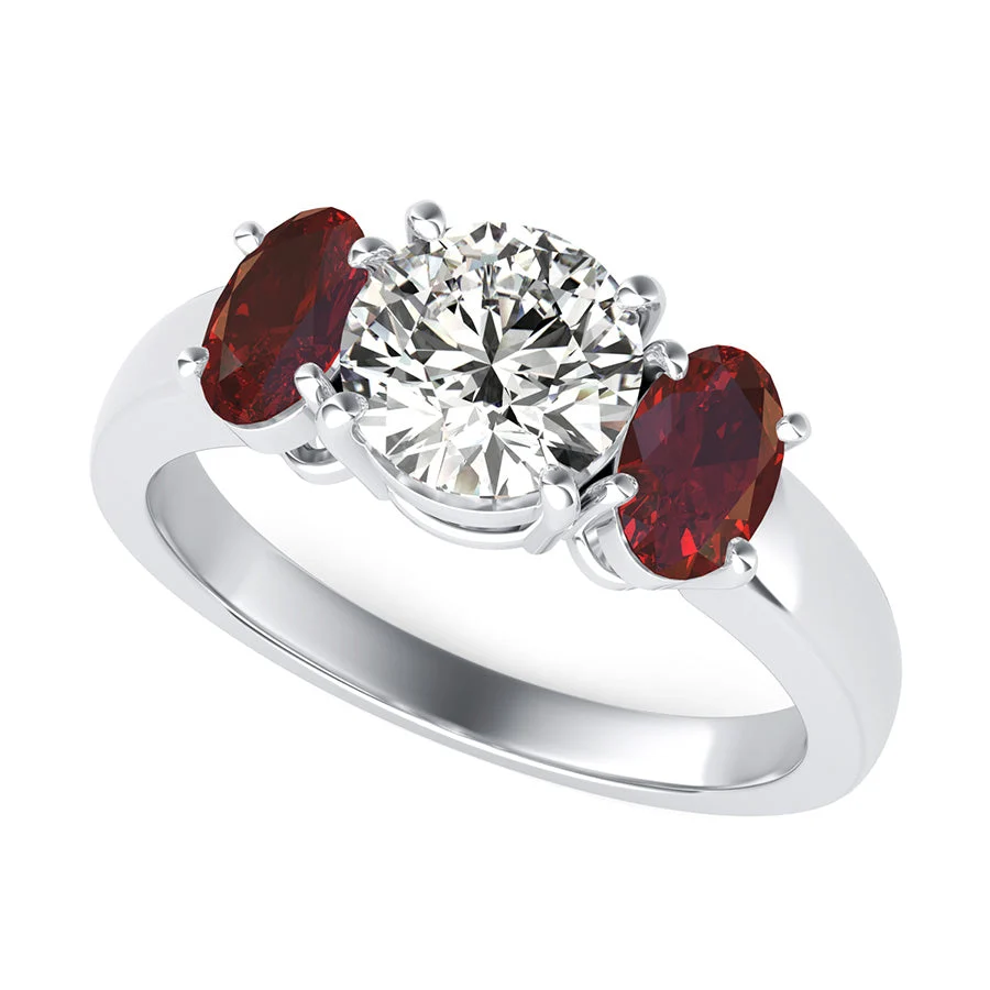 Classic Basket Three Stone Engagement Ring - Custom Builder - SKU 401539