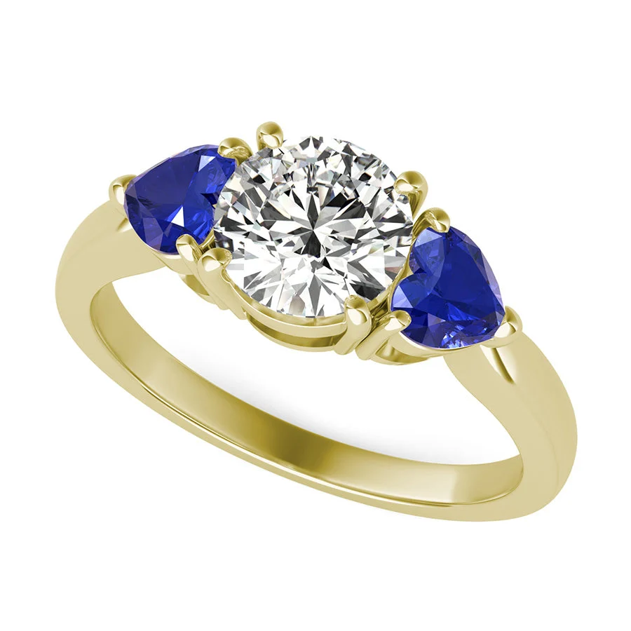 Classic Basket Three Stone Engagement Ring - Custom Builder - SKU 401539