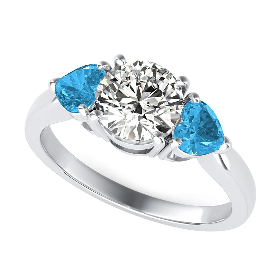 Classic Basket Three Stone Engagement Ring - Custom Builder - SKU 401539