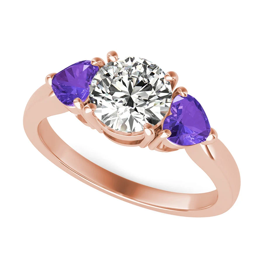 Classic Basket Three Stone Engagement Ring - Custom Builder - SKU 401539