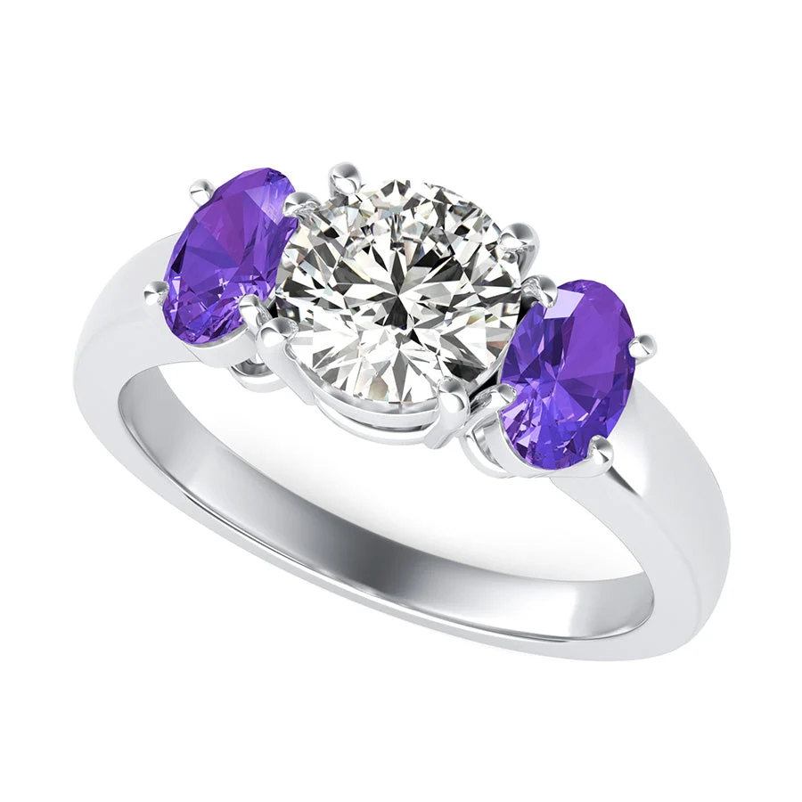 Classic Basket Three Stone Engagement Ring - Custom Builder - SKU 401539