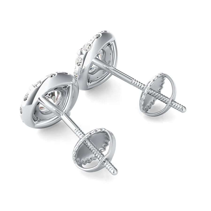Classic Halo Earrings - Image 2