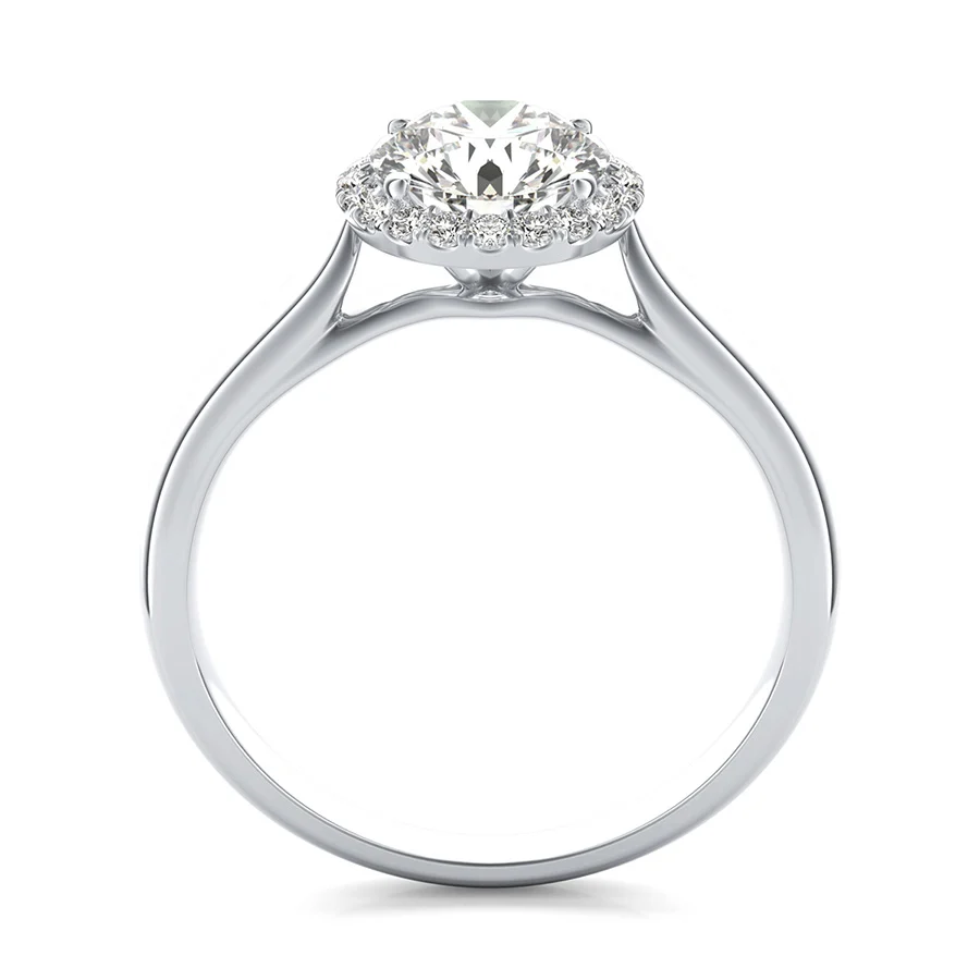 Classic Halo Engagement Ring - Image 2