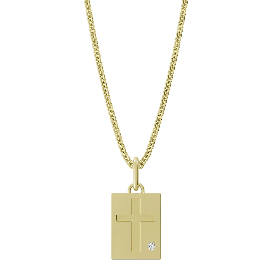 Cross Rectagular Pendant - Custom Builder - SKU 2ycp19
