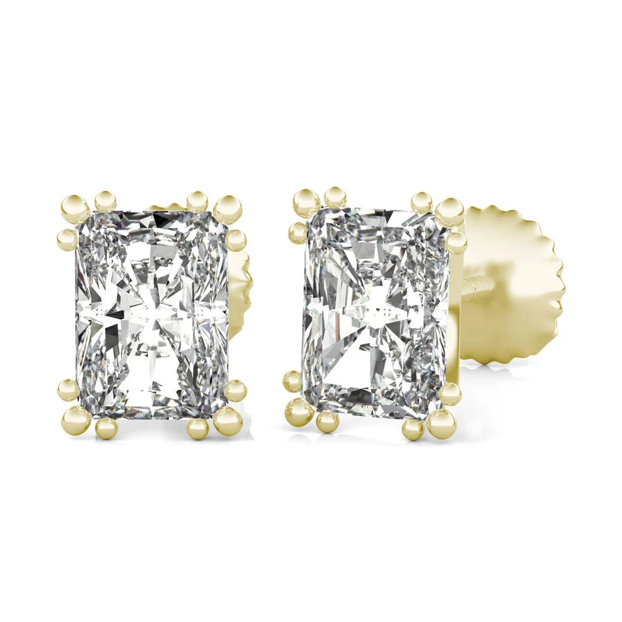 Crown Prong Stud Earrings - Custom Builder - SKU 346200