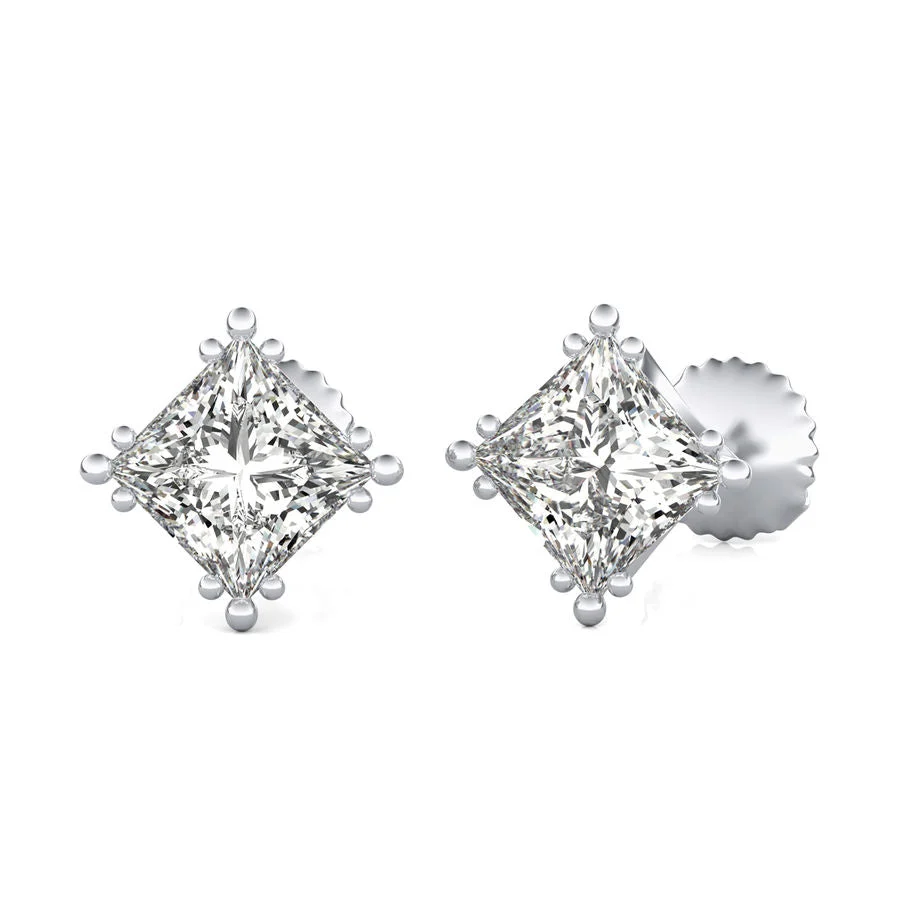 Crown Prong Stud Earrings - Custom Builder - SKU 346200