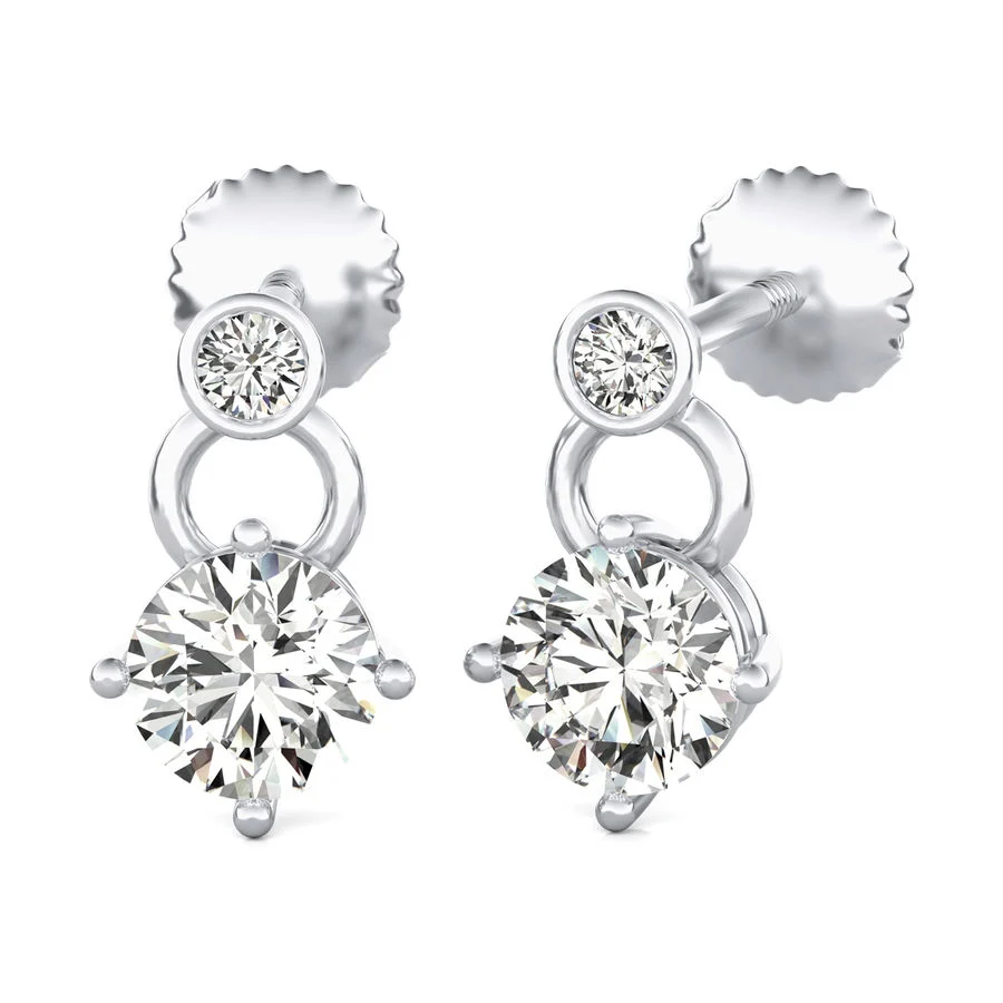 Dangle Solitaire Earrings