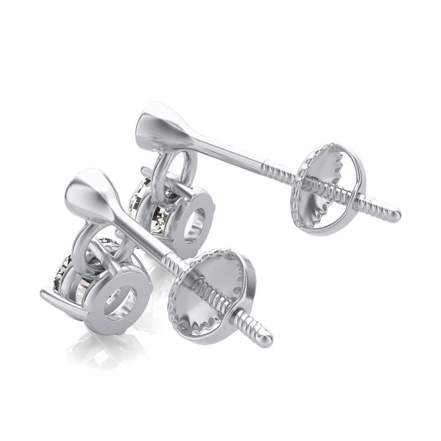 Dangle Solitaire Earrings - Image 2