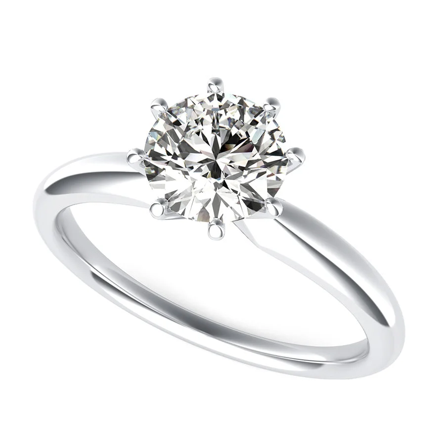 Delicate And Classic Solitaire Engagement Ring - Custom Builder - SKU 30023b