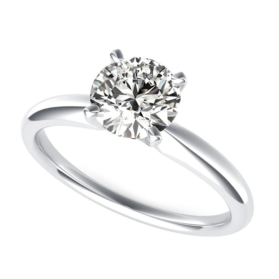Delicate And Classic Solitaire Engagement Ring - Custom Builder - SKU 30023d