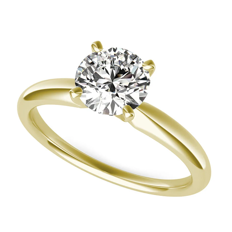 Delicate And Classic Solitaire Engagement Ring - Custom Builder - SKU 30023d