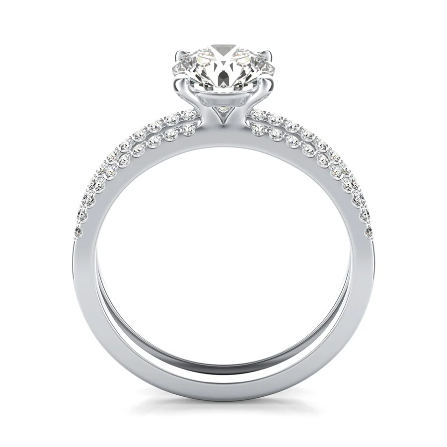 Double Band Engagement Ring - Image 2