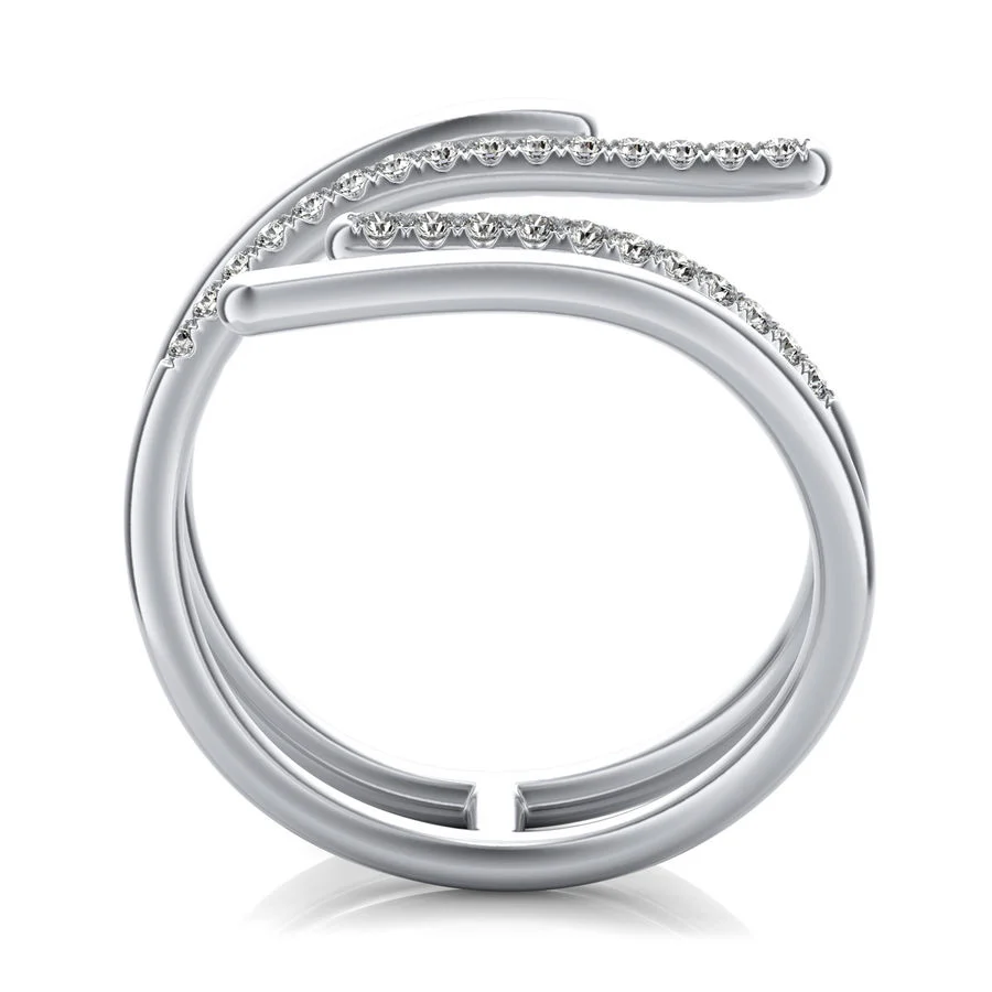 Double Bar Open Fashion Ring - Image 2