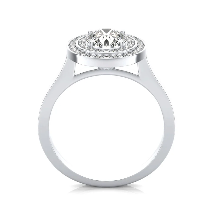 Double Halo Engagement Ring - Image 2