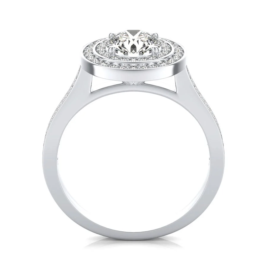 Double Halo Engagement Ring - Image 2