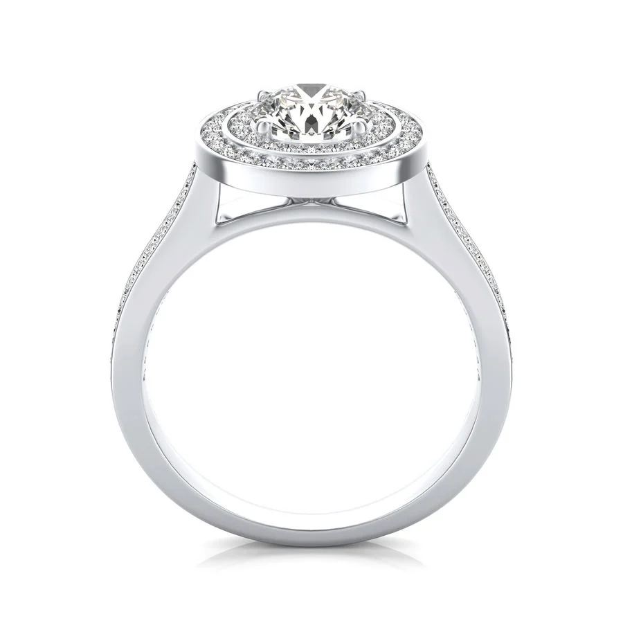 Double Halo Engagement Ring - Image 2