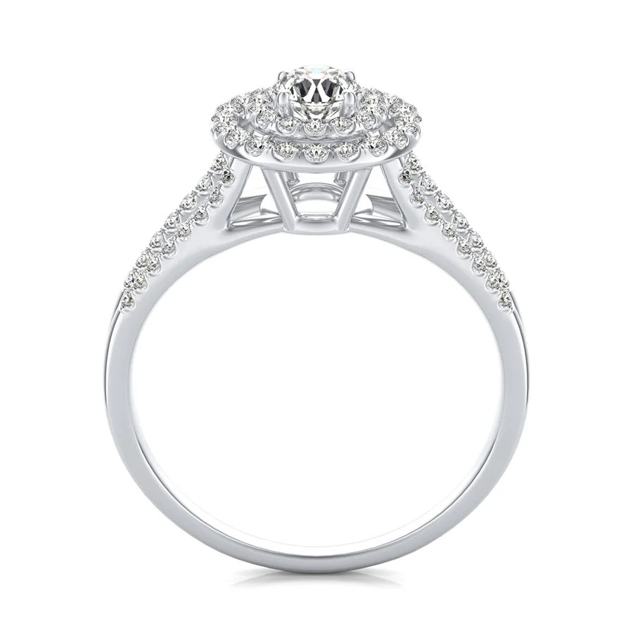 Double Halo Engagement Ring - Image 2