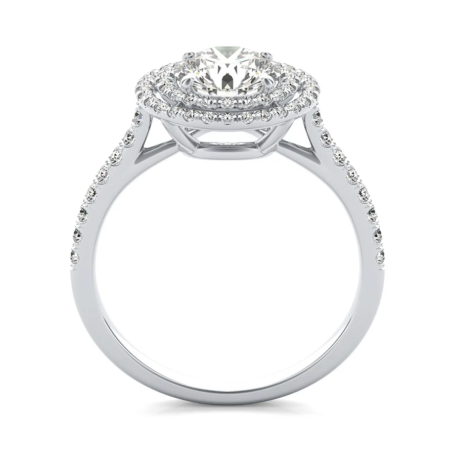 Double Halo Engagement Ring - Image 2