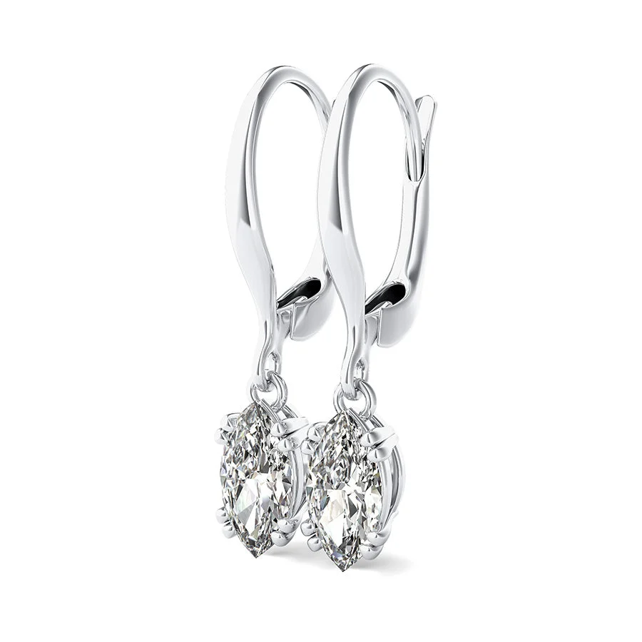 Double Prong Leverback Earrings - Custom Builder - SKU 401717