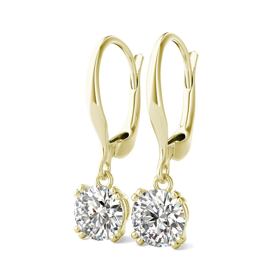 Double Prong Leverback Earrings - Custom Builder - SKU 401717
