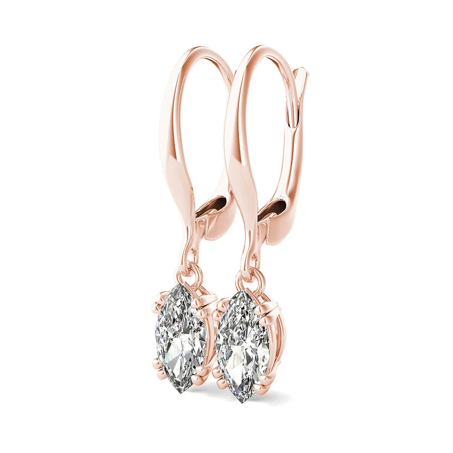 Double Prong Leverback Earrings - Custom Builder - SKU 401717