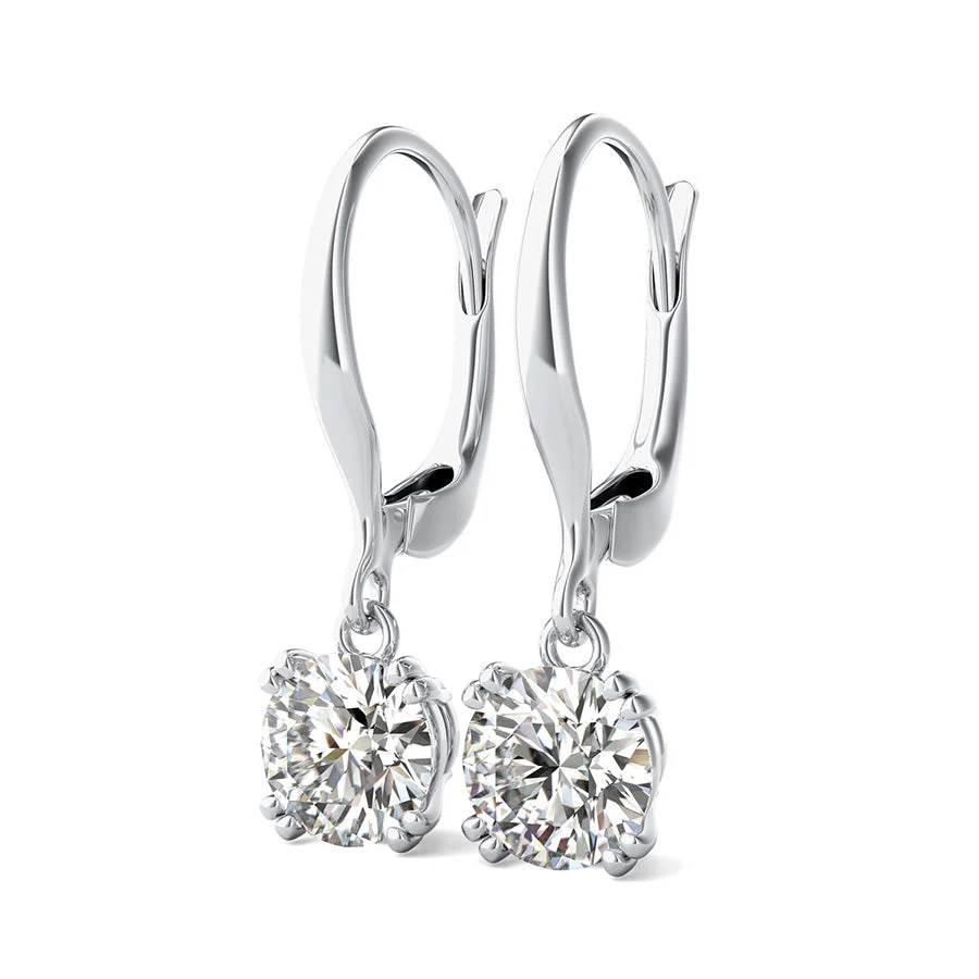 Double Prong Leverback Earrings - Custom Builder - SKU 401717