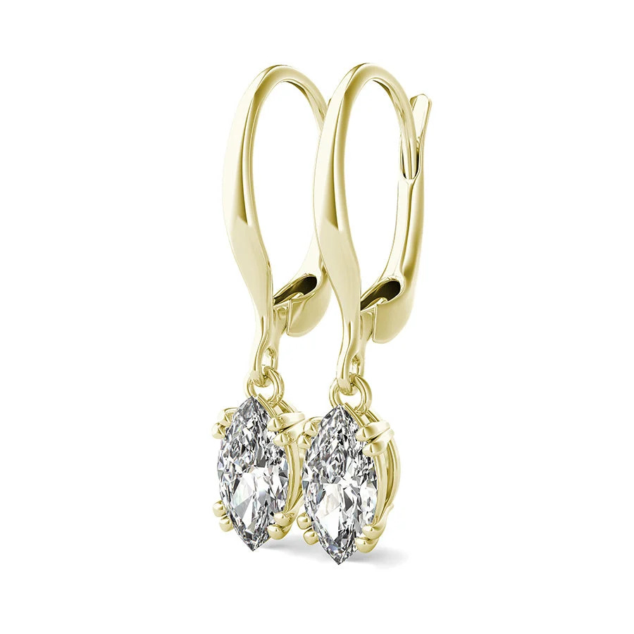 Double Prong Leverback Earrings - Custom Builder - SKU 401717