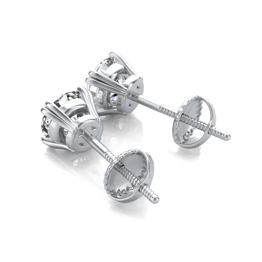 Double Wire Stud Earrings - Image 2