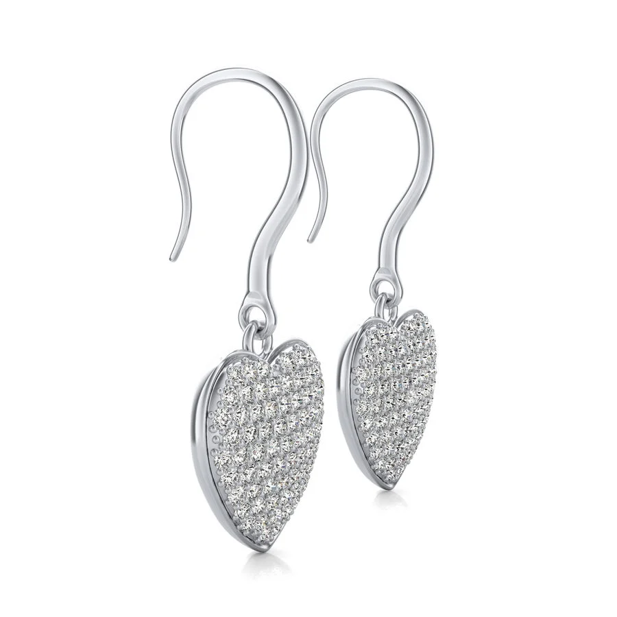 Drop Heart Earrings - Image 2