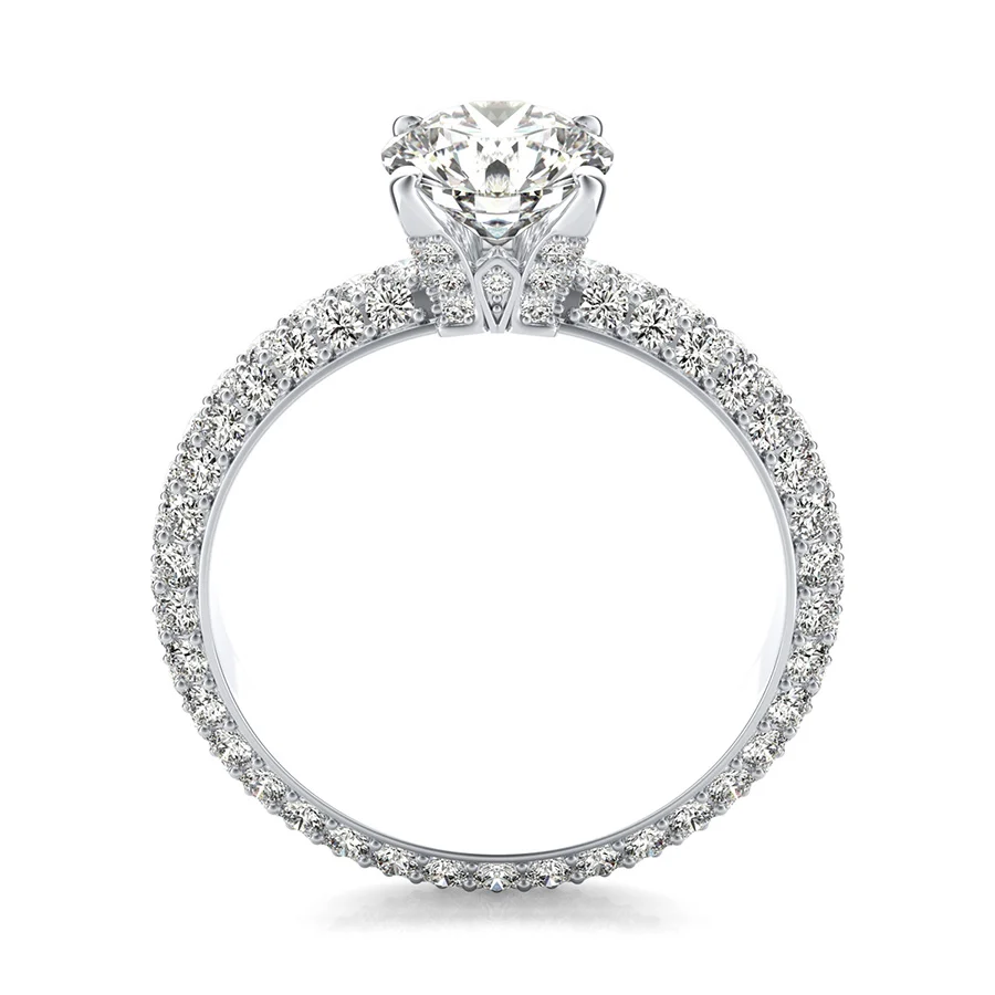 Dulce Royal Micro-Pave Eternity Engagement Ring - Image 2
