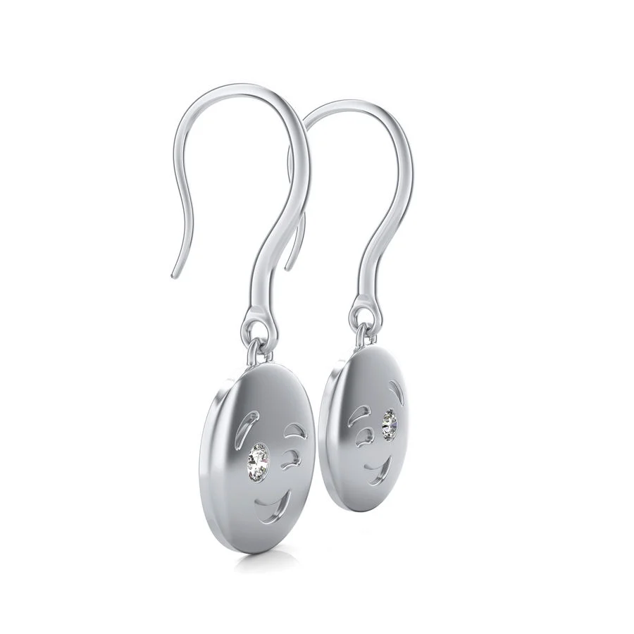 Emoji Smiley Earrings - Image 2