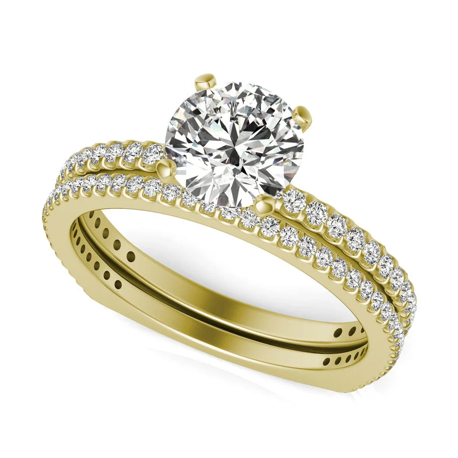Engagement Ring With Matching Band - Custom Builder - SKU 113600