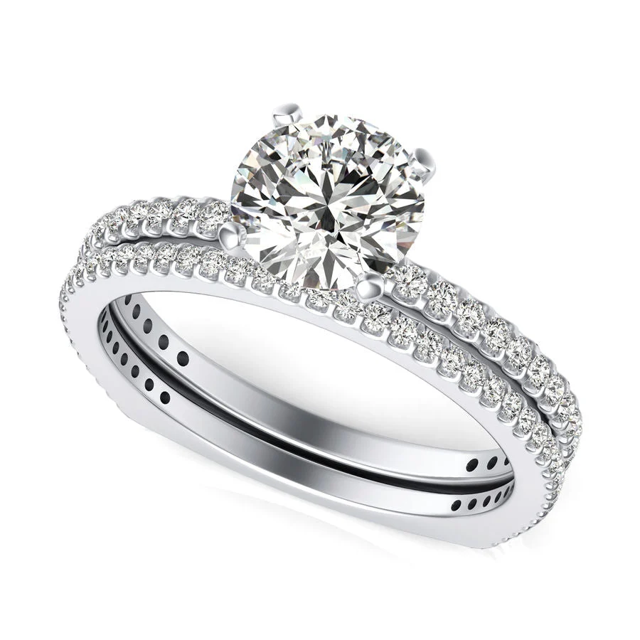 Engagement Ring With Matching Band - Custom Builder - SKU 113600