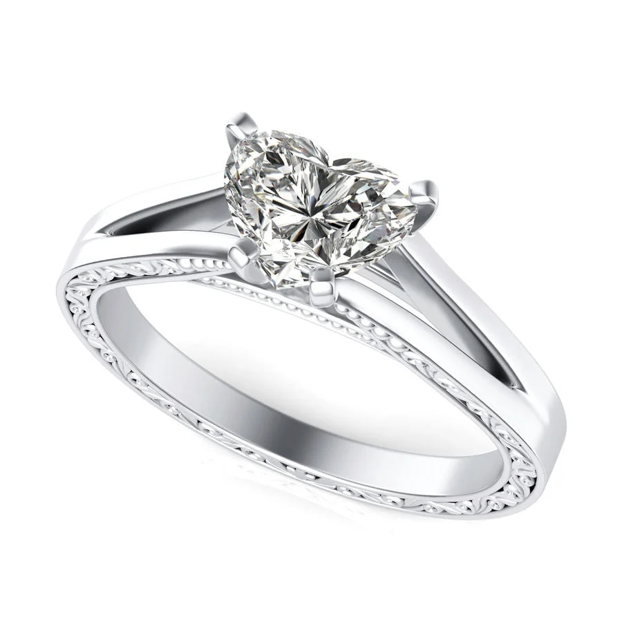 Filigree Cathedral Engagement Ring - Custom Builder - SKU 354200