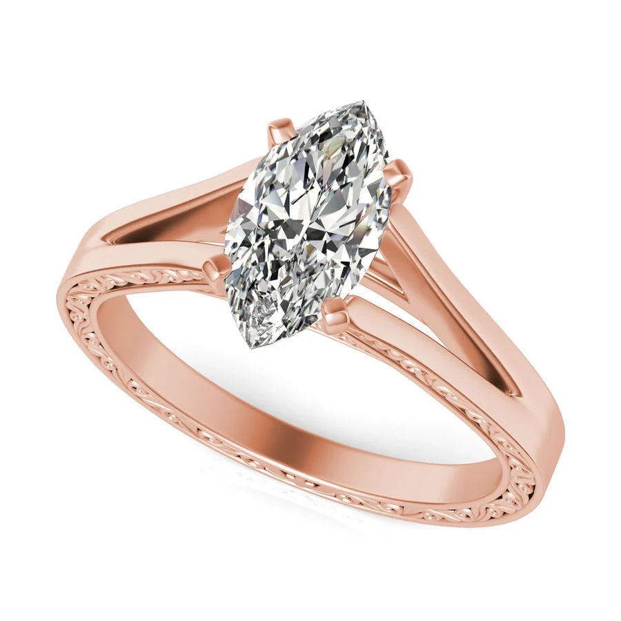 Filigree Cathedral Engagement Ring - Custom Builder - SKU 354200